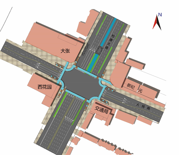 伊川县人民路与杜康大道交叉口过街天桥设计方案公示